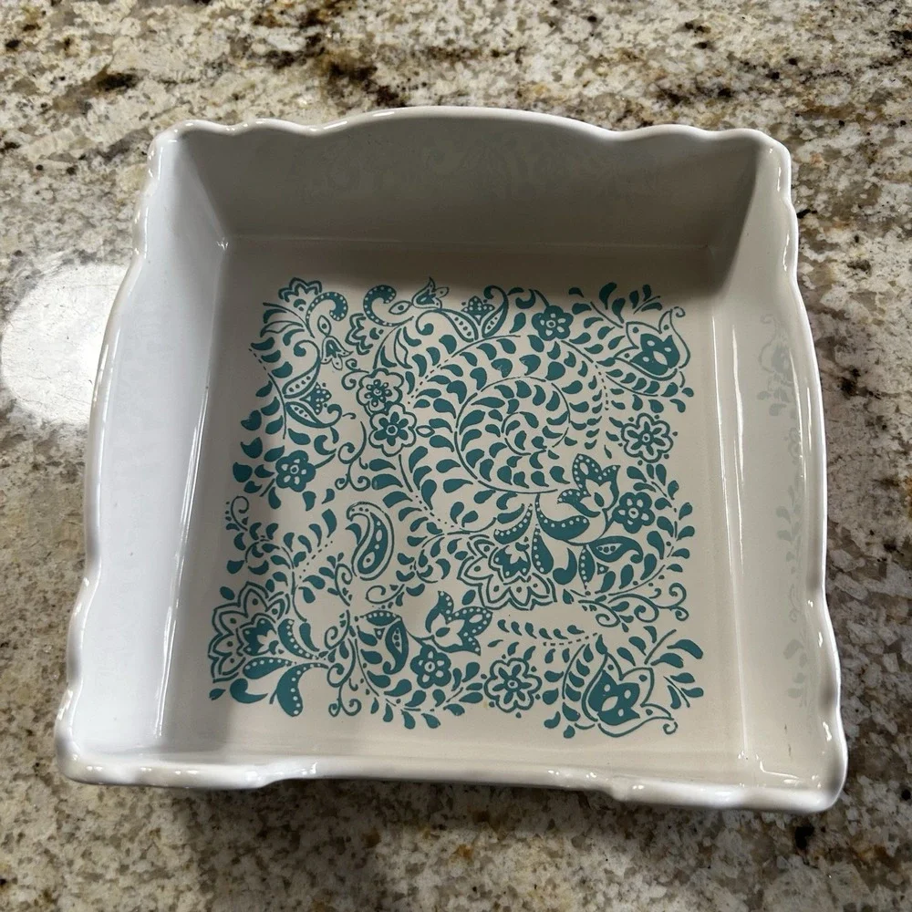 Pioneer Woman Floral Stoneware Square Napkin‎ Holder 8